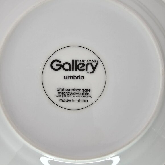 Set Of 4 Tabletops Gallery Umbria White Salad Plates Dishwasher Microwave Safe - Picture 2 of 12